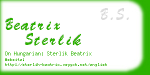 beatrix sterlik business card